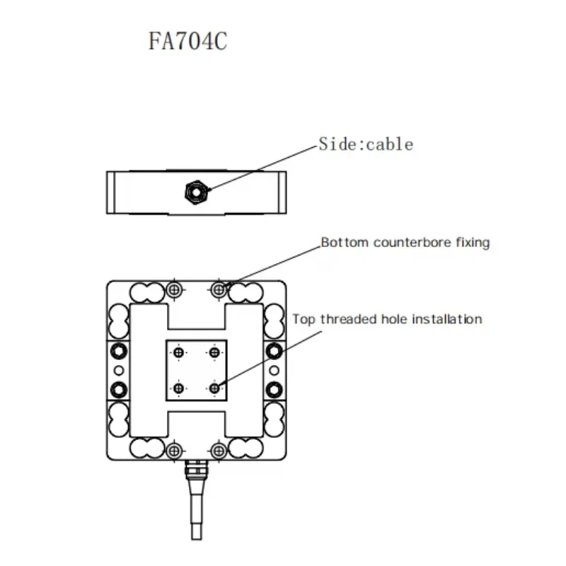 Multi Axis Load Cell Triaxial Force Sensor 50N 500N 2000N 5000N 3 Axis Load Cell for Force Monitoring