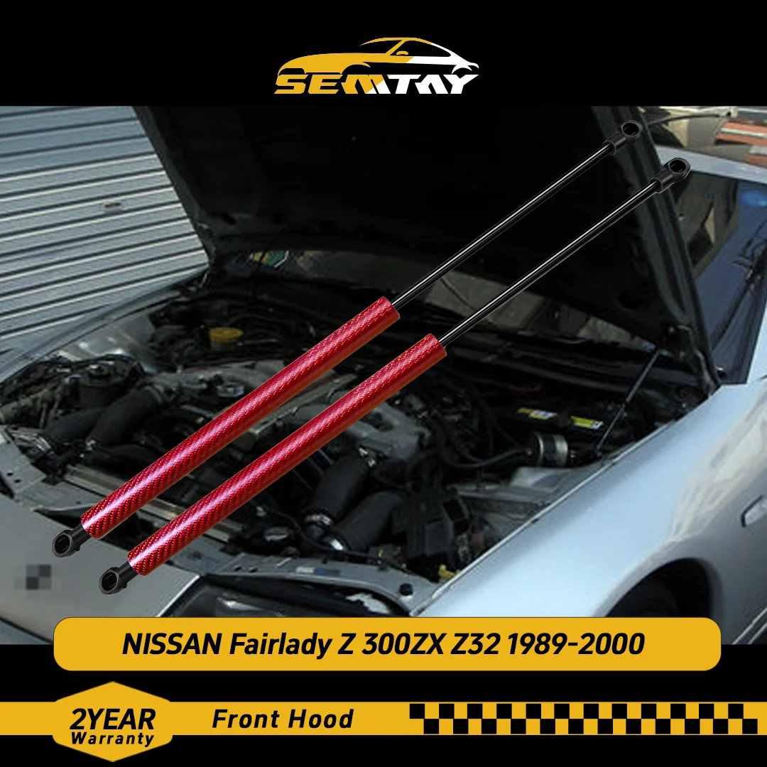 

SEMTAY Hood Struts Compatible with 1989-2000 NISSAN Fairlady Z 300ZX Z32 Bonnet Lift Support Shocks Damper