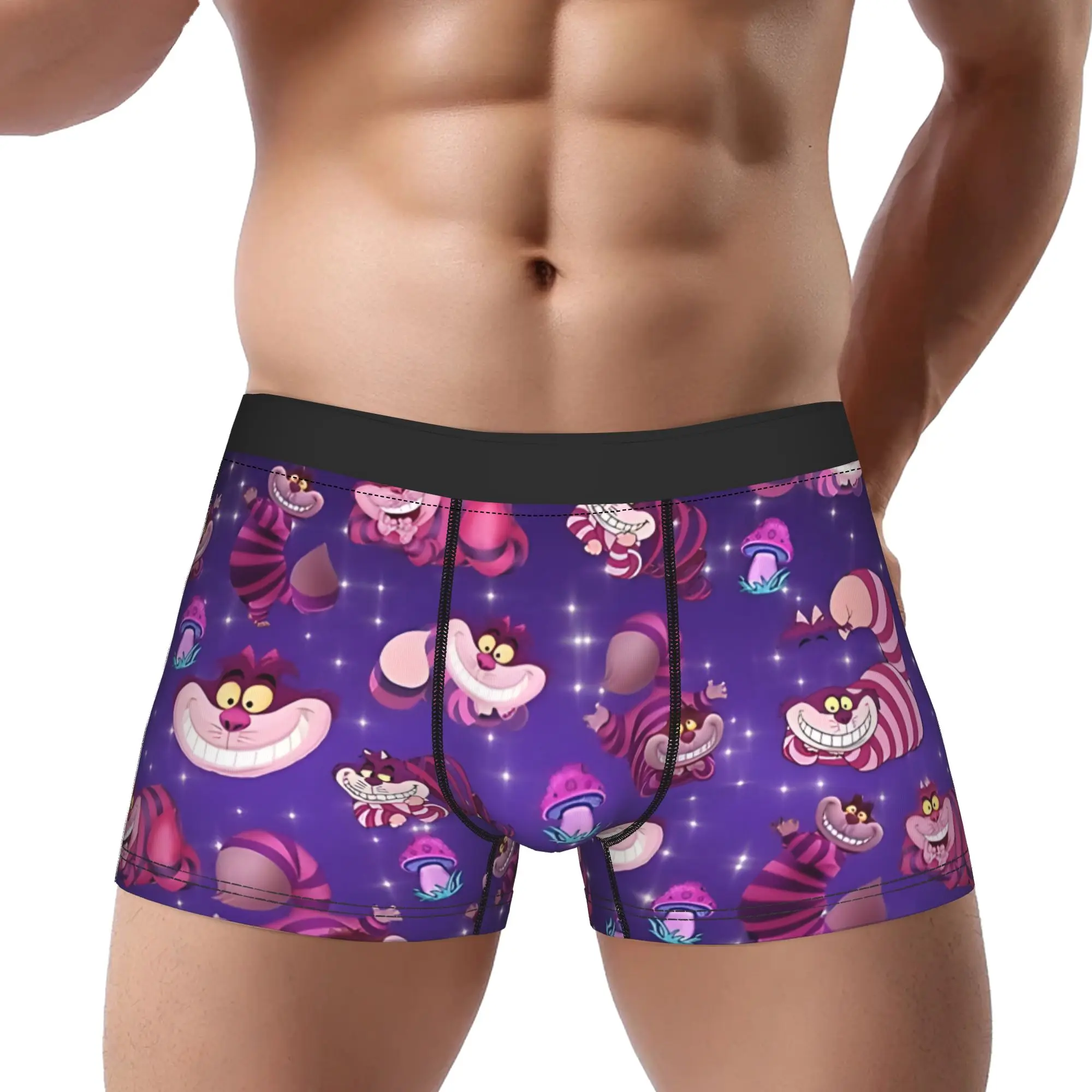 

1 шт. трусы-боксеры «Падение в Страну чудес» с Алисой в Стране чудес, дышащие, вентилируемые, мужское нижнее белье