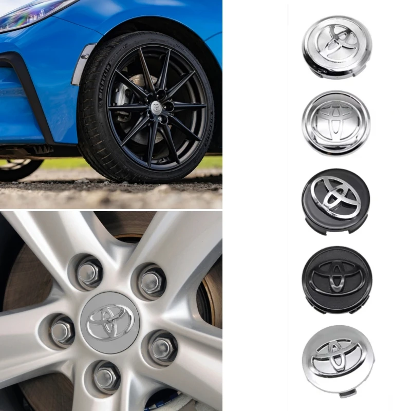 4 יחידות 57/62mm ABS כיסוי חישוק מרכז גלגלים לטויוטה קורולה RAV4 לוין יאריס C-HR קאמרי פראדו פריוס אביזרי רכב