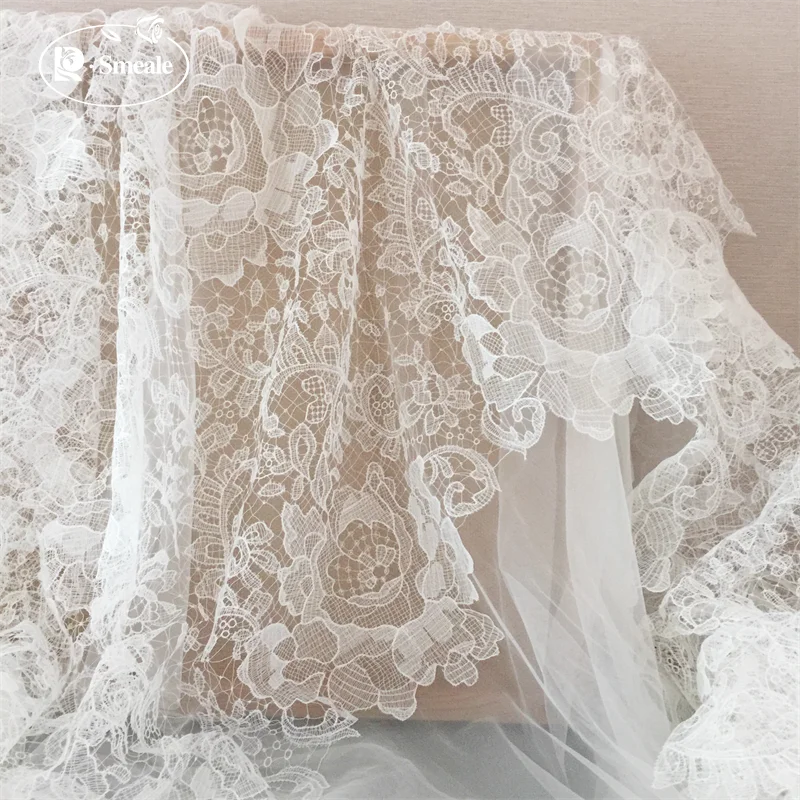ปลาผ้าไหมด้ายกลวงปักลูกไม้ผ้า. - Embroidery Veil บทวิจารณ์และราคา