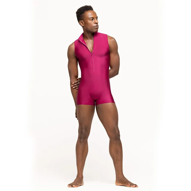 Summer Men Sexy Plus Size Rompers Playsuits Tight Glossy Dance One-piece Catsuit Sports Jumpsuits