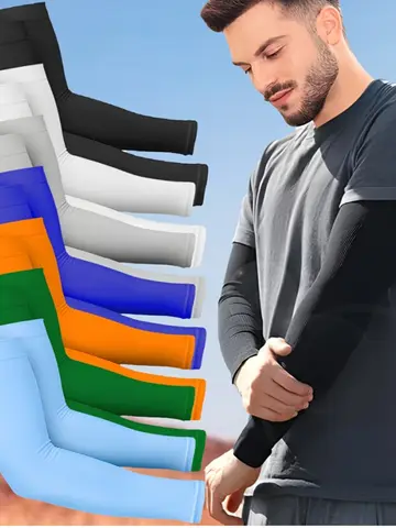7 paires de housses de bras pare-soleil respirantes, manchons de gants unisexes, adaptées aux sports de plein air telles que la conduite, jouer au golf, au poisson