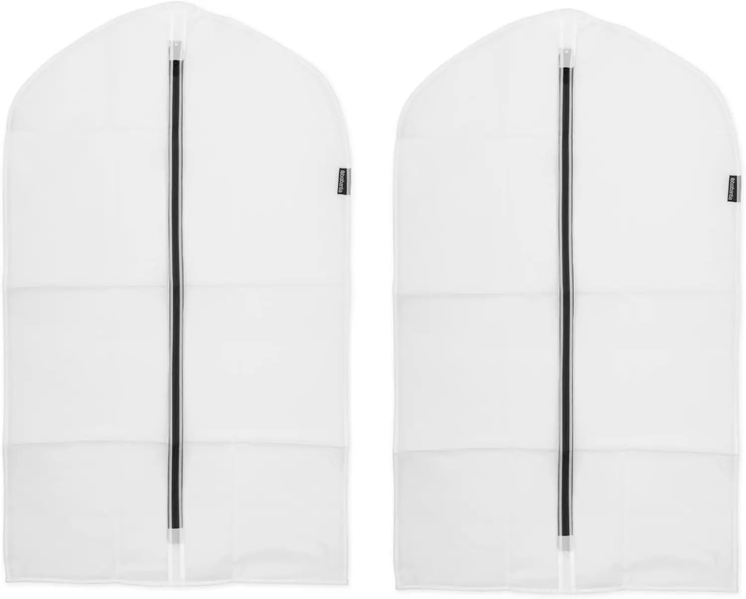 

2-Pack Clear Hanging Clothes Protector Bags, Dust & Moth Proof, Zip Closure for Coats and Dresses