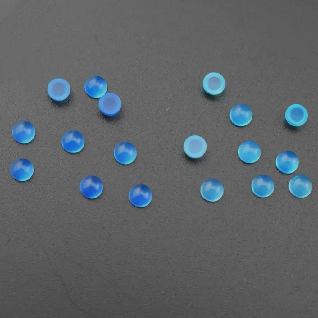 

2mm 2.5mm 3mm Natural Blue Agate Stone Round Cabochon Agate Loose Gemstones