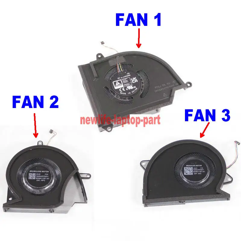 

NEW Original For ASUS ROG X16 GV601RE GV601RM GV601RW Laptop Cooling Cooler Fan 13NR0AP0T01011 13NR0AP0T02011 13NR0AP0T03011