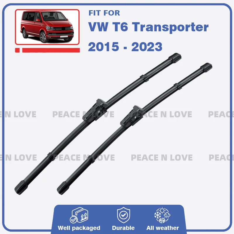 

Front Wiper Blades Set Kit For VW T6 1 Transporter Multivan 2015 - 2023 Windshield Brushes Windscreen Window Upgrad Accessories