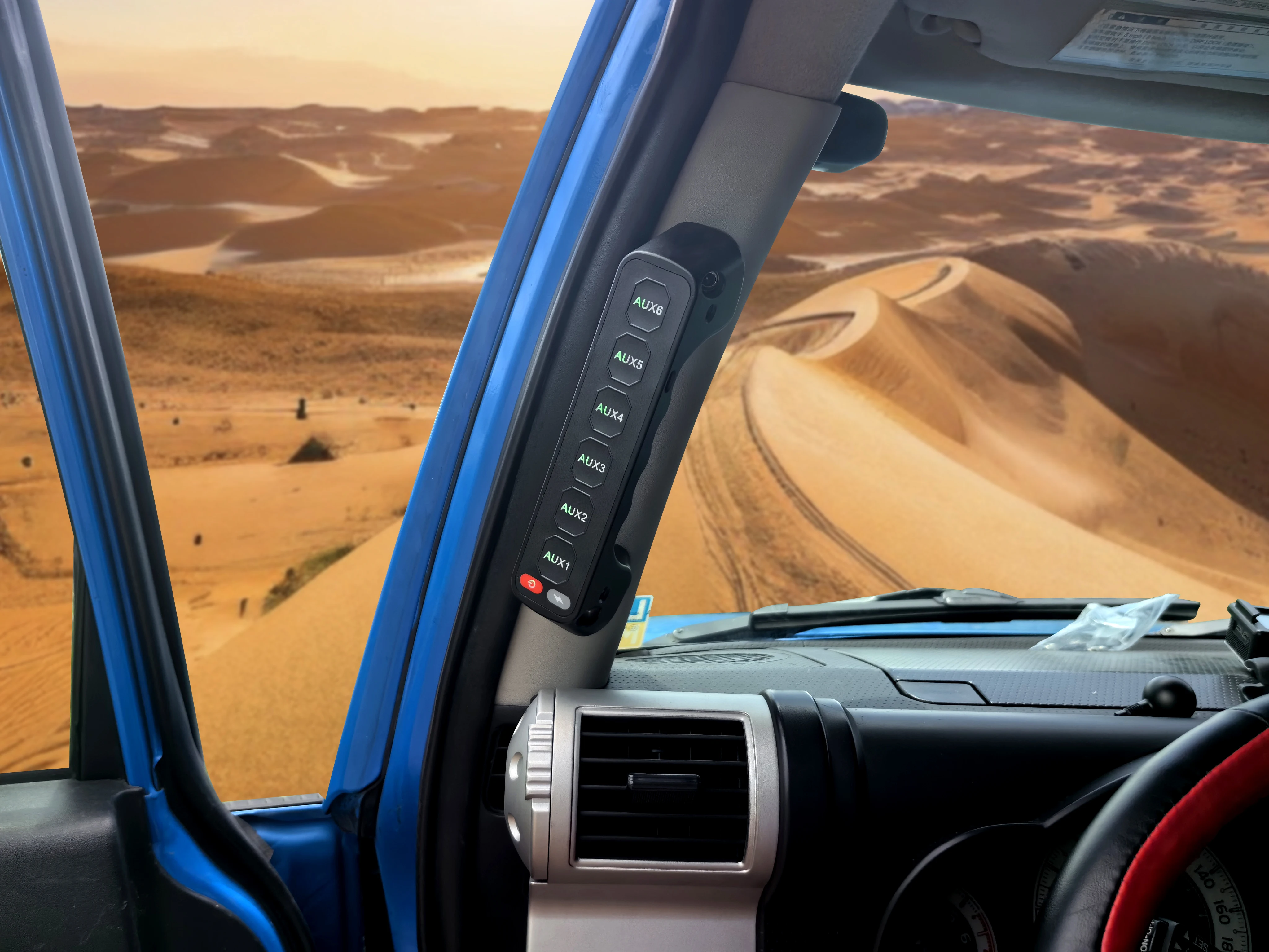 تخصيص رائعة التصنيع باستخدام الحاسب الآلي 12 فولت لوحة مفاتيح السيارة 6 عصابة التحكم اللاسلكي A-عمود مقبض لوحة التبديل لتويوتا FJ كروزر