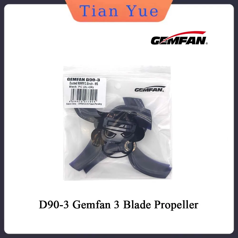 

4 пары Gemfan D90 D90-3, 3 лопасти, 90 мм, 3,5 дюйма, пропеллер M5, отверстие, более высокая эффективность для радиоуправляемых деталей для гоночных дронов Freestyle Cinehoop