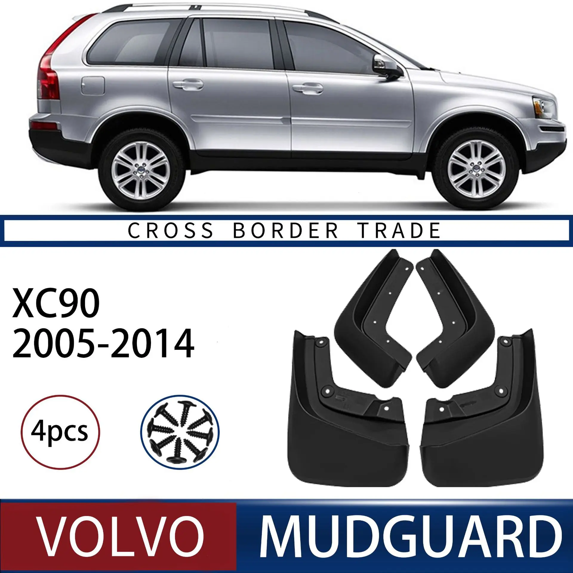 

FOR Volvo XC90 2005-2014 Car Molded Mud Flaps Splash Guards Mudguards Front Rear Styling Front Rear Car Accessories