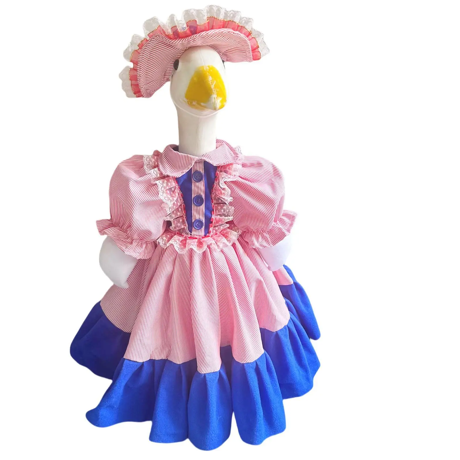 

Goose Outfit Dress Fits 23" H Statue Goose Clothes for Garden Festival