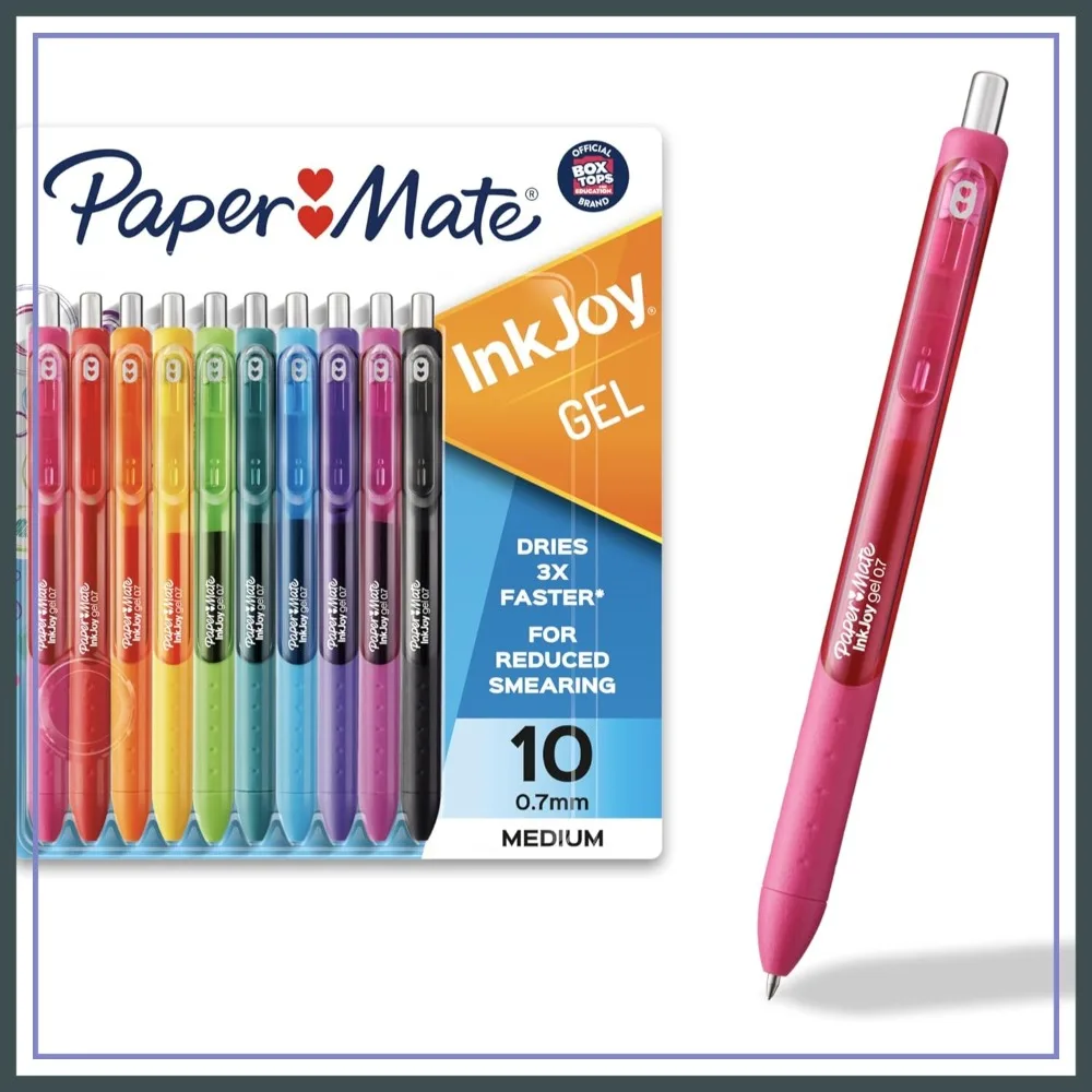 

Gel Ink Pens, Medium Point, 10 Count - Teacher Supplies, Writing, Journaling, Back to School
