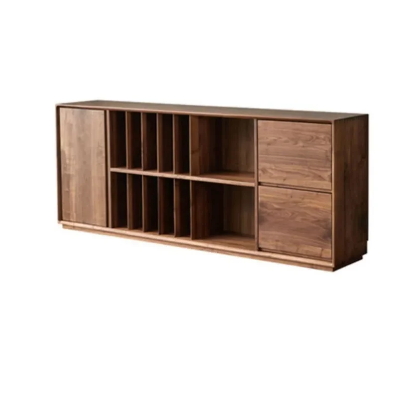 

North American black walnut solid wood dining side cabinet bedroom wall locker modern simple chest of drawers