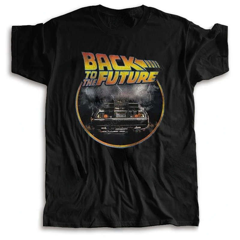 Grunge Back To The Future T-Shirt 80s Vintage Sci-fi Adventure Film Graphic Tshirts Summer Cool Unisex Short-Sleeve Camisetas