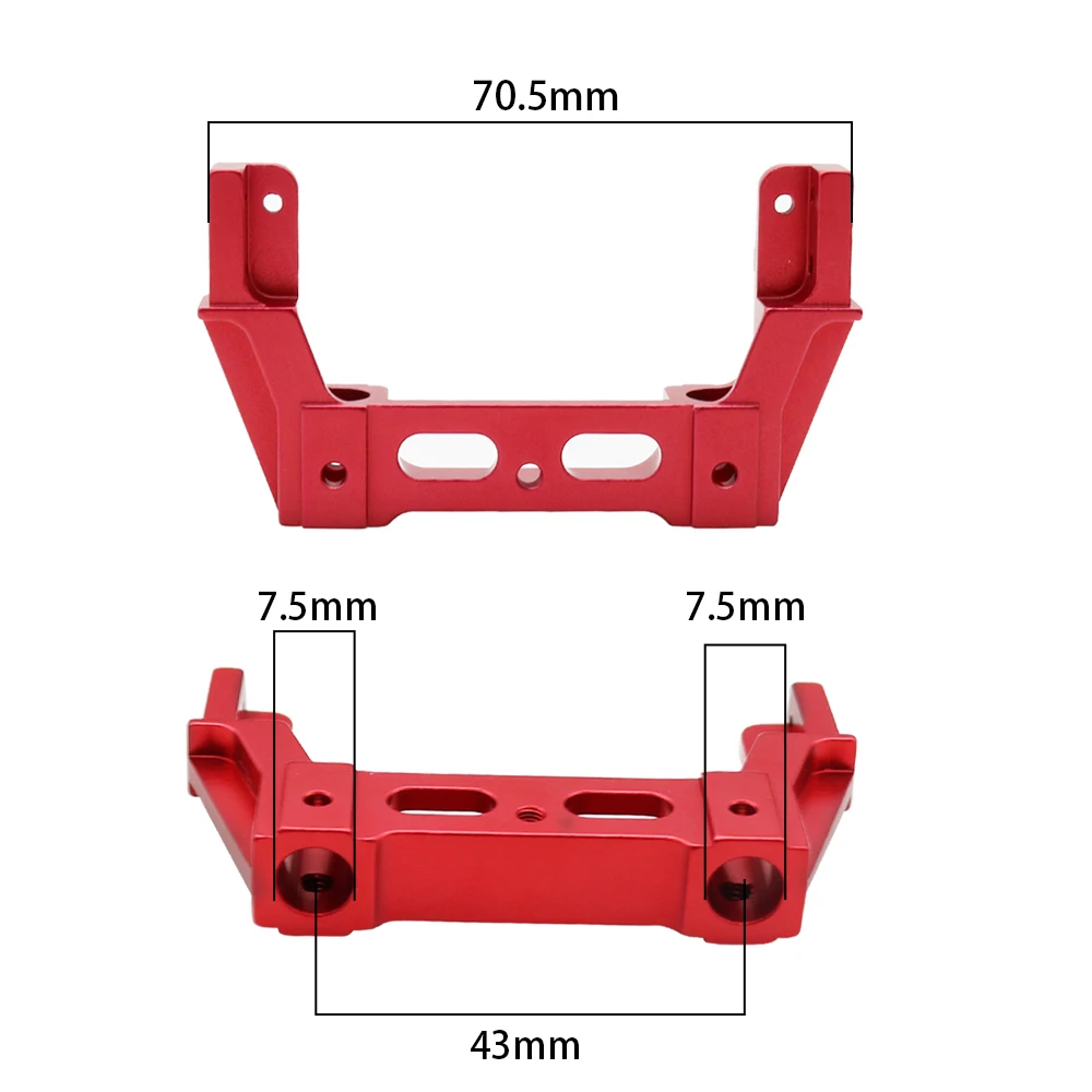 Aluminum Alloy Front Rear Rail Bumper Mounts Stand for 1/10 RC Crawler AXIAL SCX10 II 90046 90047 Metal Upgrade Parts