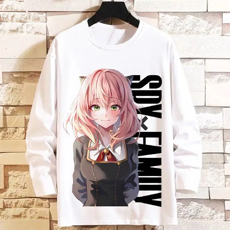 تي شيرت بأكمام طويلة من Anime Game Spy X Family Aniya Forger Merchandise Youth Top