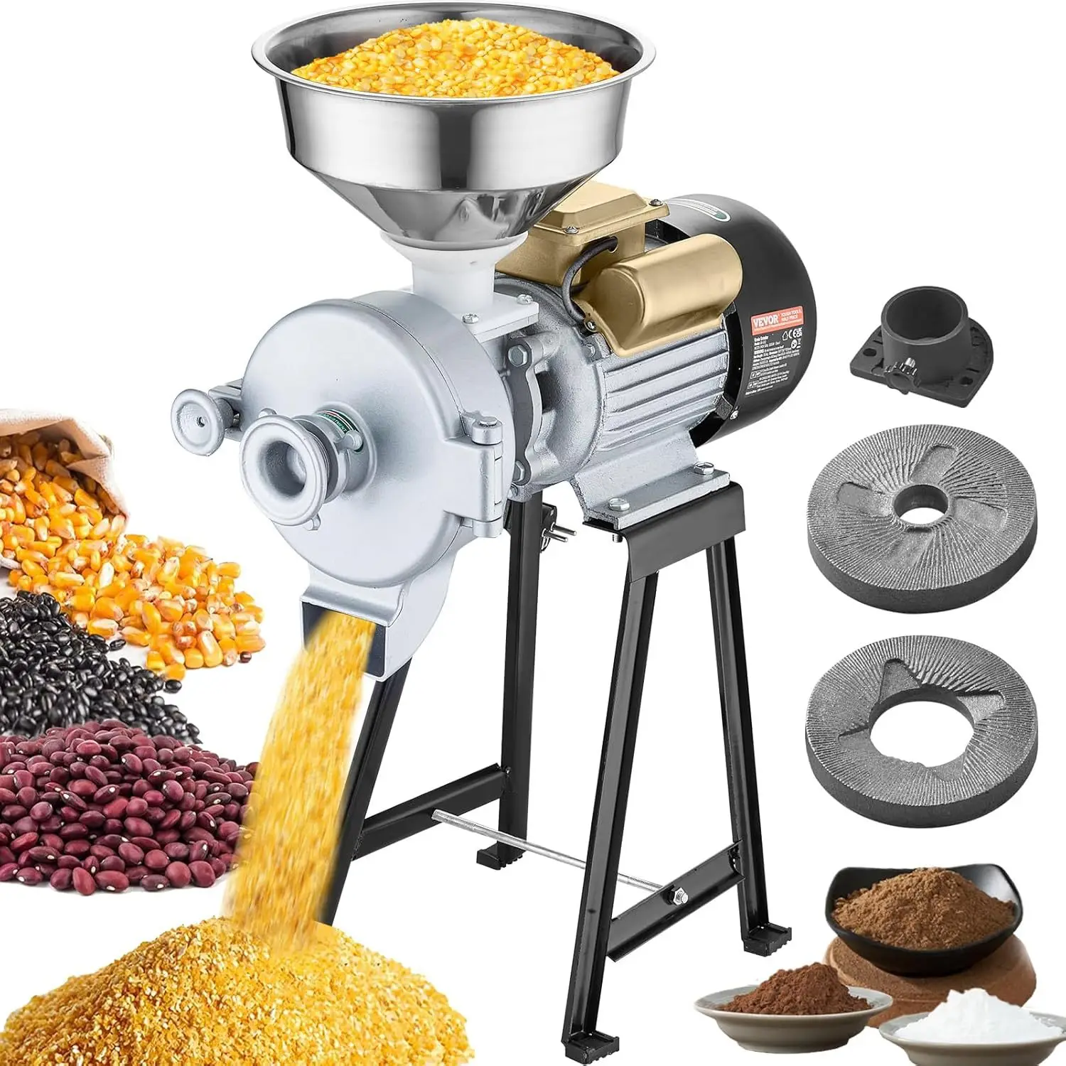 Wet And Dry Dual Purpose Corn Grinder Household Commercial Multifunctional Pulverizer Grain Milling Machine