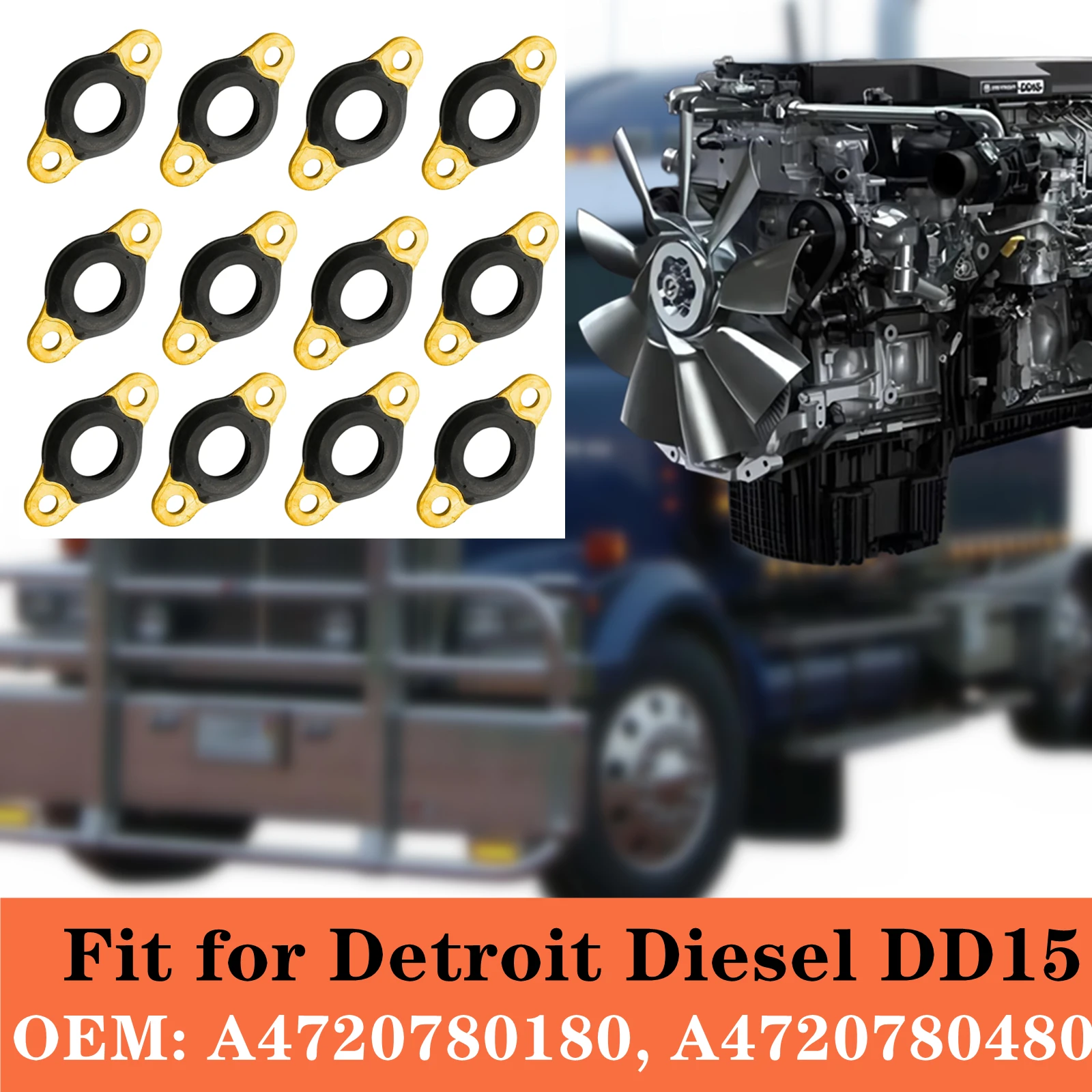 

6/12 шт. прочные уплотнения линии топливной форсунки A4720780480 A4720780180 для дизельных двигателей Detroit Freightliner Cascadia DD15