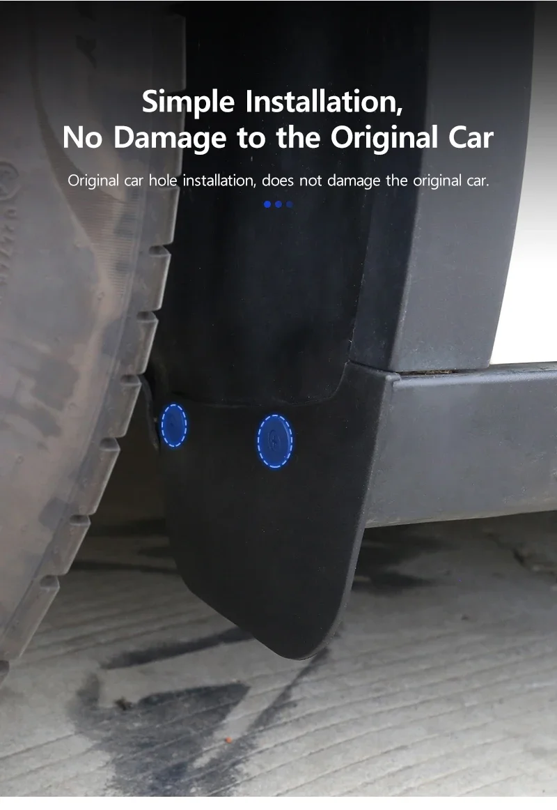 Flexible TPE-Schmutzfänger ohne Bohren für Tesla Model Y Juniper YL Model 3 Highland 2017-2026 Spritzschutz Zubehör – Detail 9