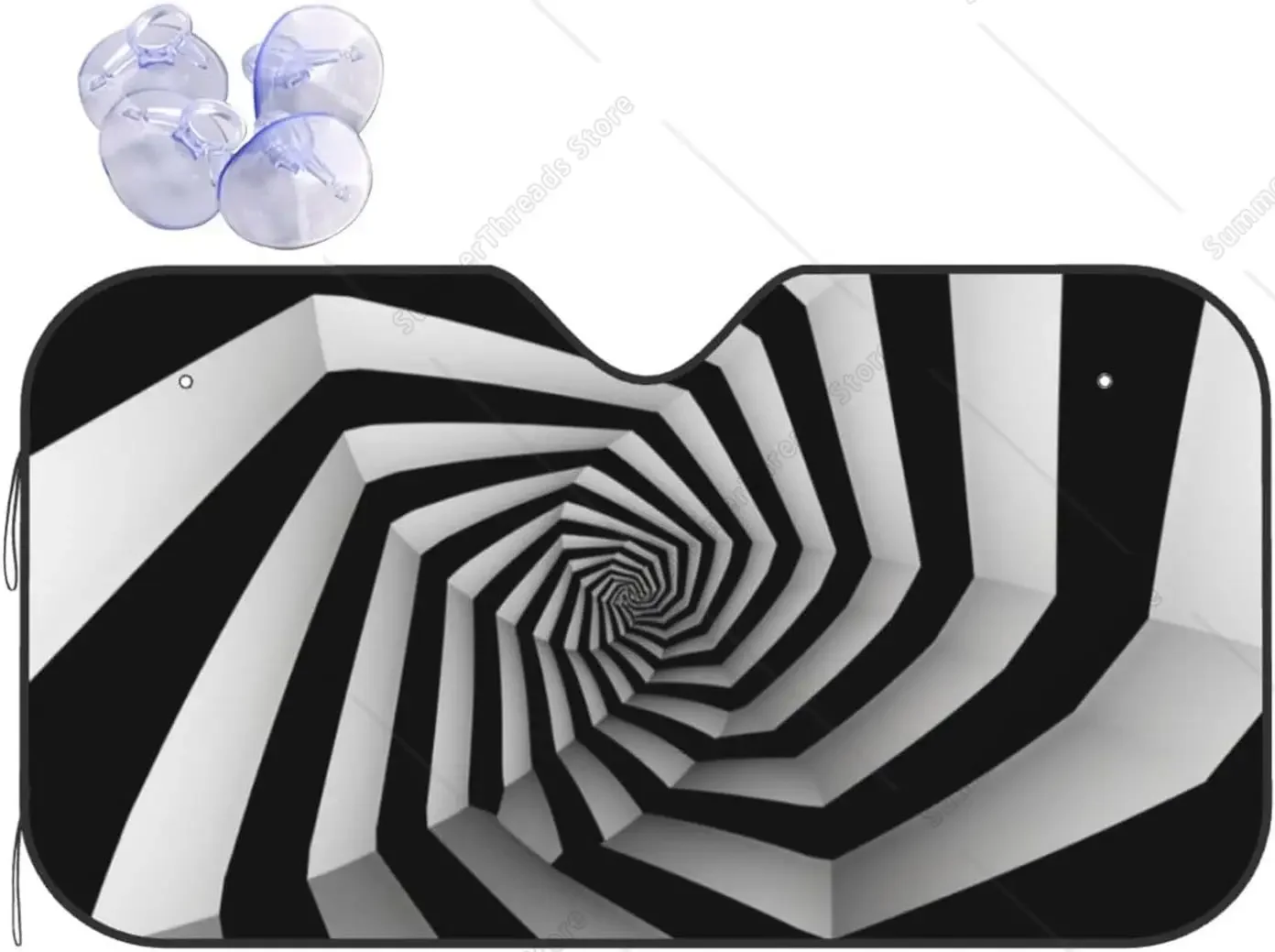 

Лобовое стекло Sun Sha Черный Белый Квадратный Спиральный Печать Переднее Окно Авто Солнцезащитный Козырек Автомобильный Большой Солнцезащитный Козырек Теплозащитный Козырек