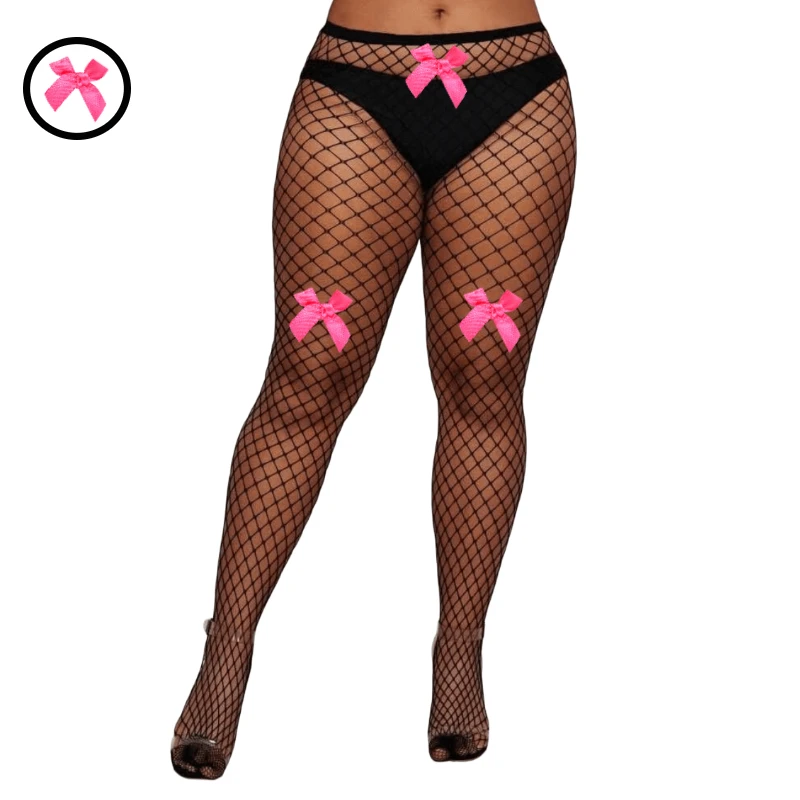 

Newest Porn Bowknot Tights for Women Clothing Lingerie Fishnet Party Wear Legging Womens Thigh High Stockings Hot Sale Pantyhose