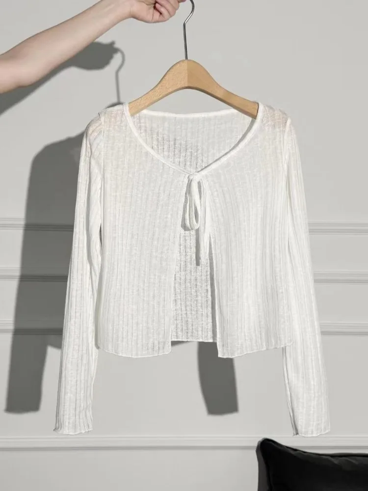 Summer Jackets Women Korean Simple Solid Fashion Femme Leisure Sun-proof Chic All-match Long Sleeve Breathable Basic Clothing