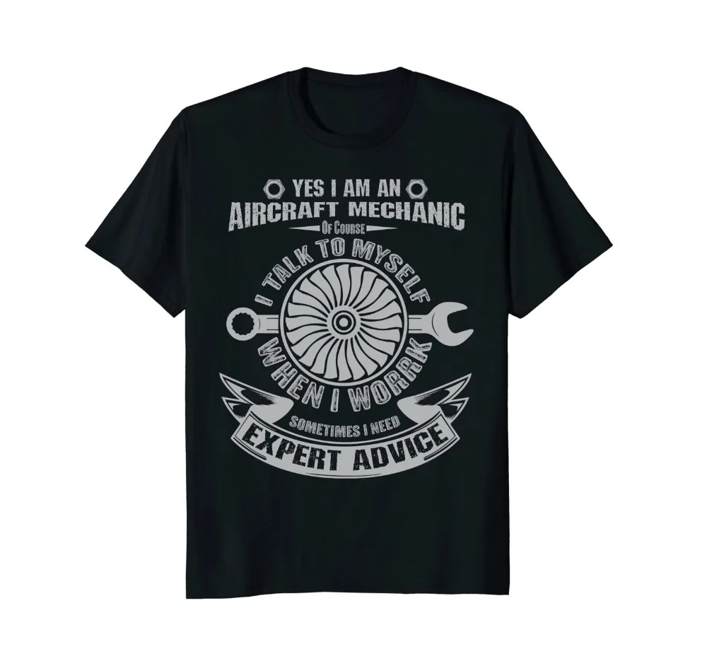 

Summer Fashion Tops Summer Style Cotton Short Slevee I'M An Aircraft Mechanic T-Shirt Funny Quote Aviation Safety Tee Shirt