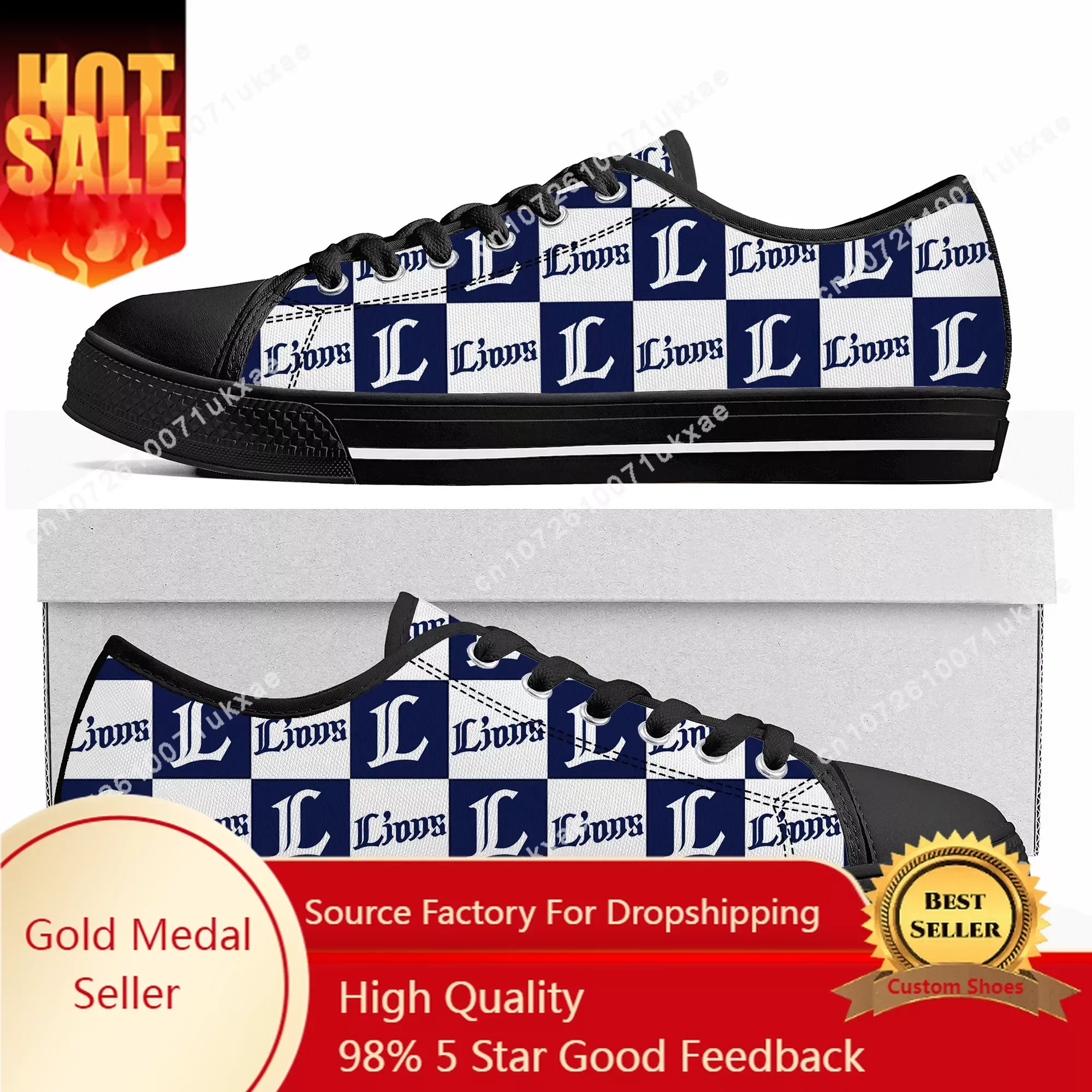 ライオンズ Saitama Lions baseball Low Top Sneakers Mens Womens Teenager Canvas High Quality Sneaker Casual Custom Made Shoes DIY Shoe