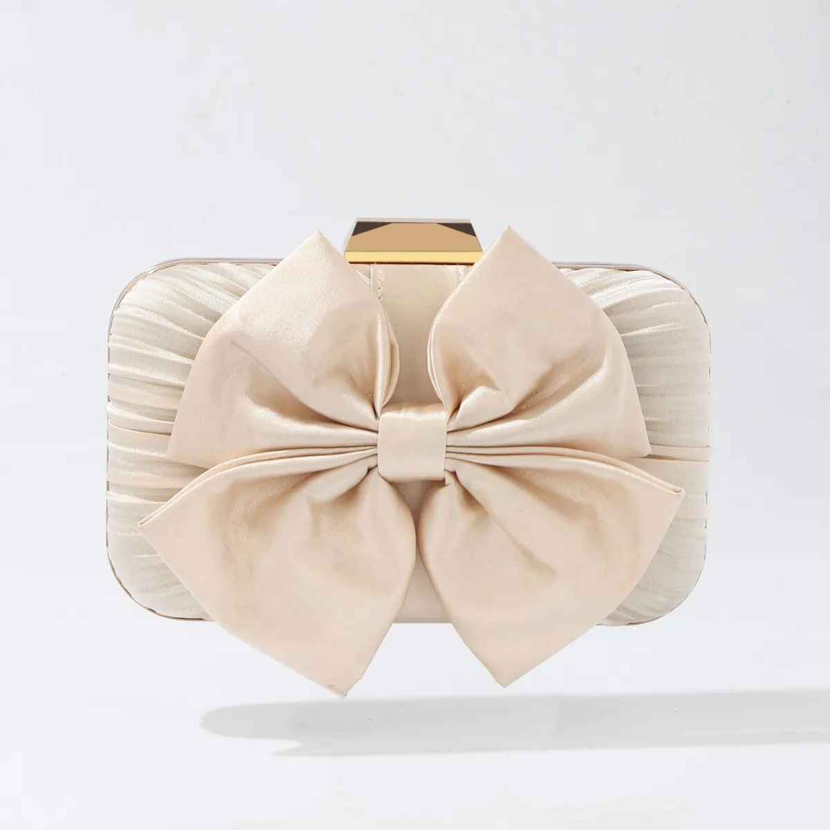 Premium Elegant Bow Decoration Dinner Bag Flash Clutch Wedding Bridesmaid Party Dress Bag Shoulder Pochette Soirée Femme Mariage