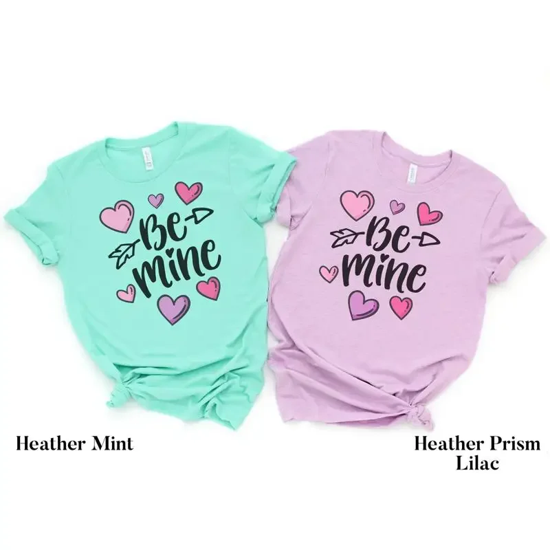 Be Mine Valentines Day T Shirt Cute Hearts Item 10014