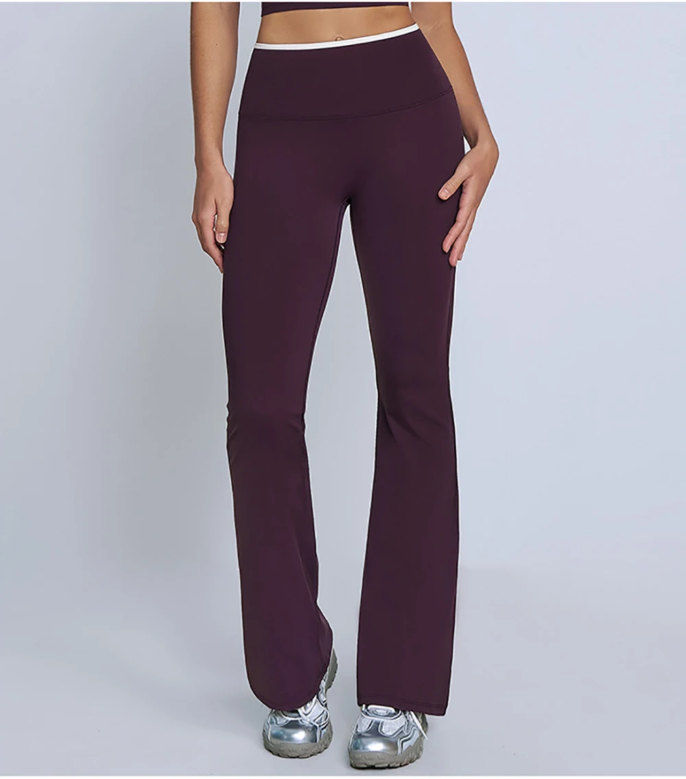 ارتفاع الخصر اليوغا مضيئة طماق للنساء واسعة الساق الصالة الرياضية الجوارب التحكم البطن سليم صالح الرقص السراويل