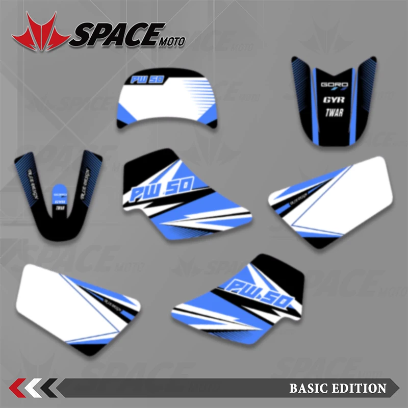 SPACE For YAMAHA PW50 PW 50 All Year Full Graphics Decals Stickers Motorcycle Background Graphics Kits