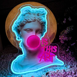 This is Art LED Neon Lights Sign, Oeuvre, Maison, Chambre, Salon, Studio, Bar, Space Party, Super Cool Scene Lights, Décoration murale