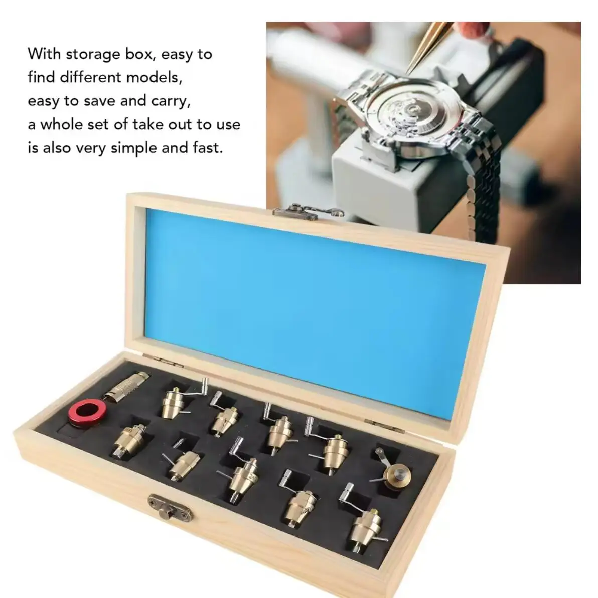 

Mainspring Winder Set Brass Watch Repair Tool Wristwatch Repairing Kit DIY Watchmaker Tools Alloy Steel Watch Winding Tool