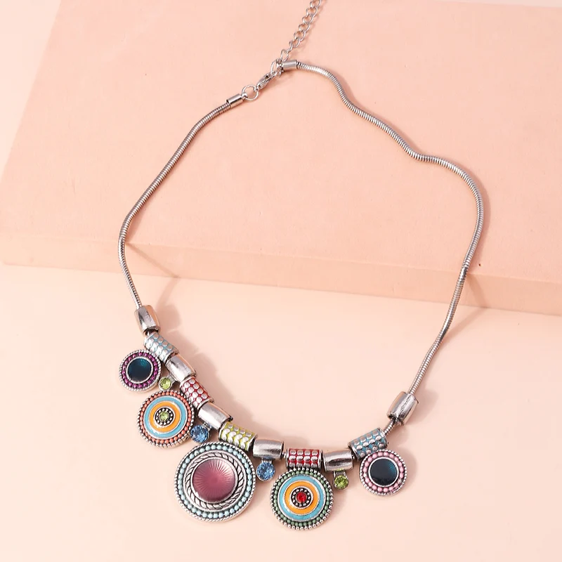 Aihua Mode Böhmischen Halsband Halskette Vintage Ethnische Nepal Aussage Maxi Halskette Für Frauen Collier Gypsy Schmuck – Detail 6