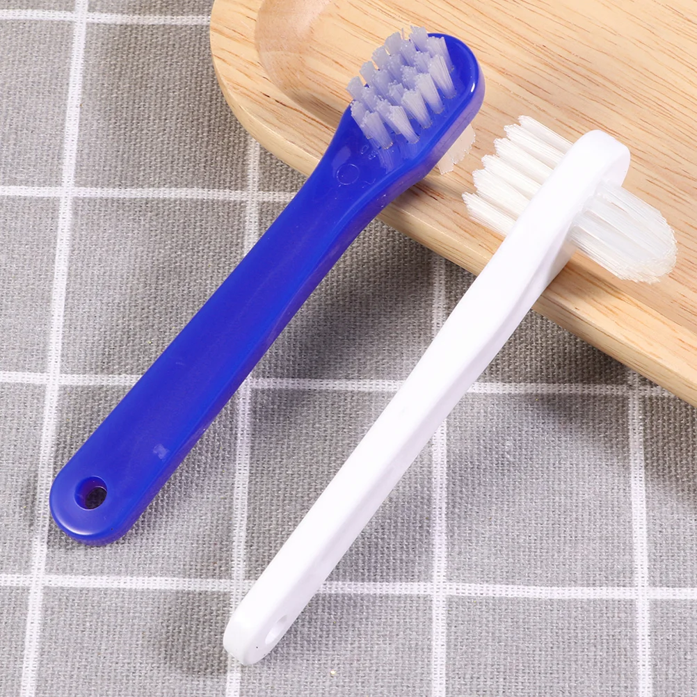 4 Pcs Manual Ceramics Double Headed Toothbrush False Teeth Fake Denture Cleanser Tool 1100X350X170CM Cleaner