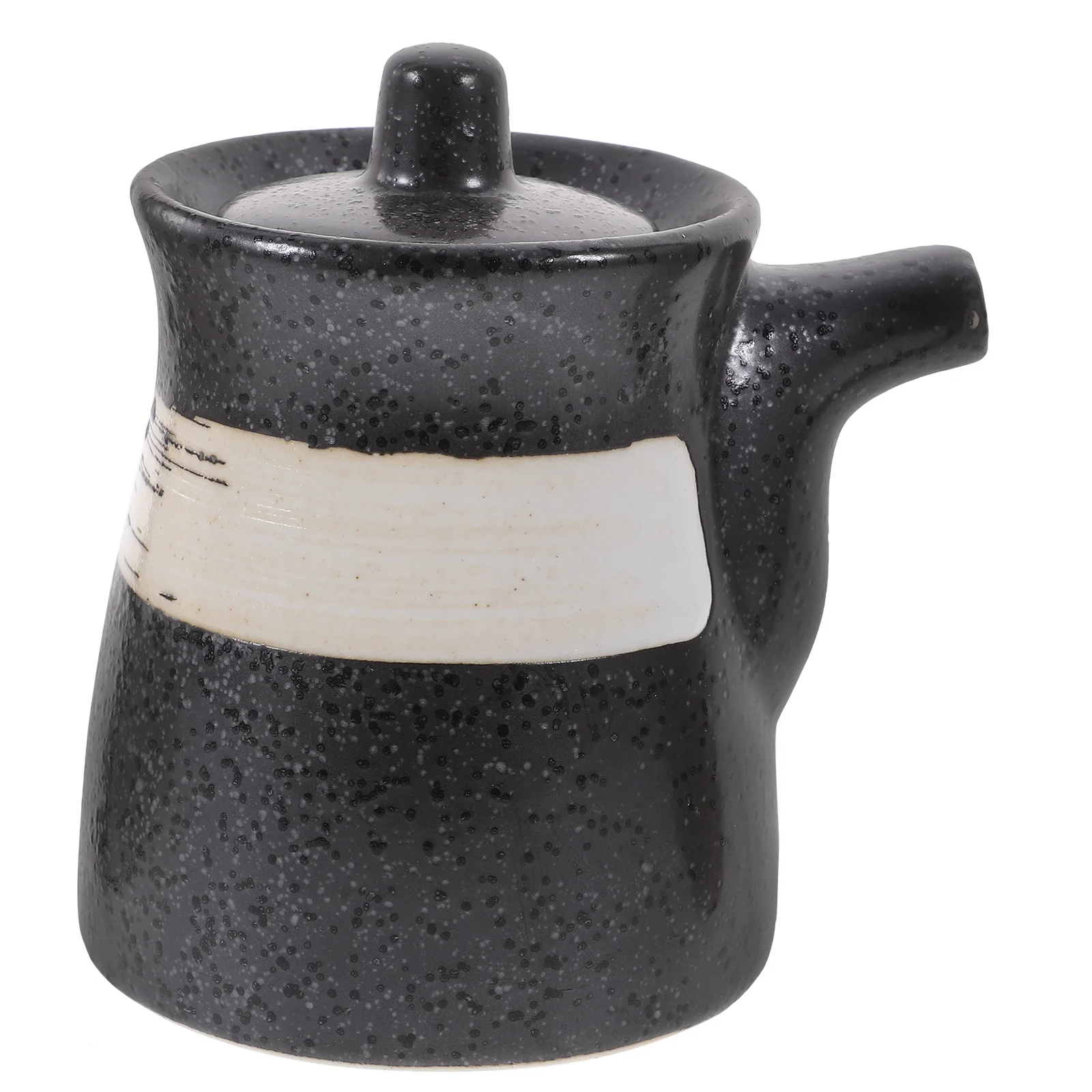 

Horizontal Soy Sauce Bottle Ceramic Oil Condiment Dispenser Olive Japanese Pot Traditional Container Cooking