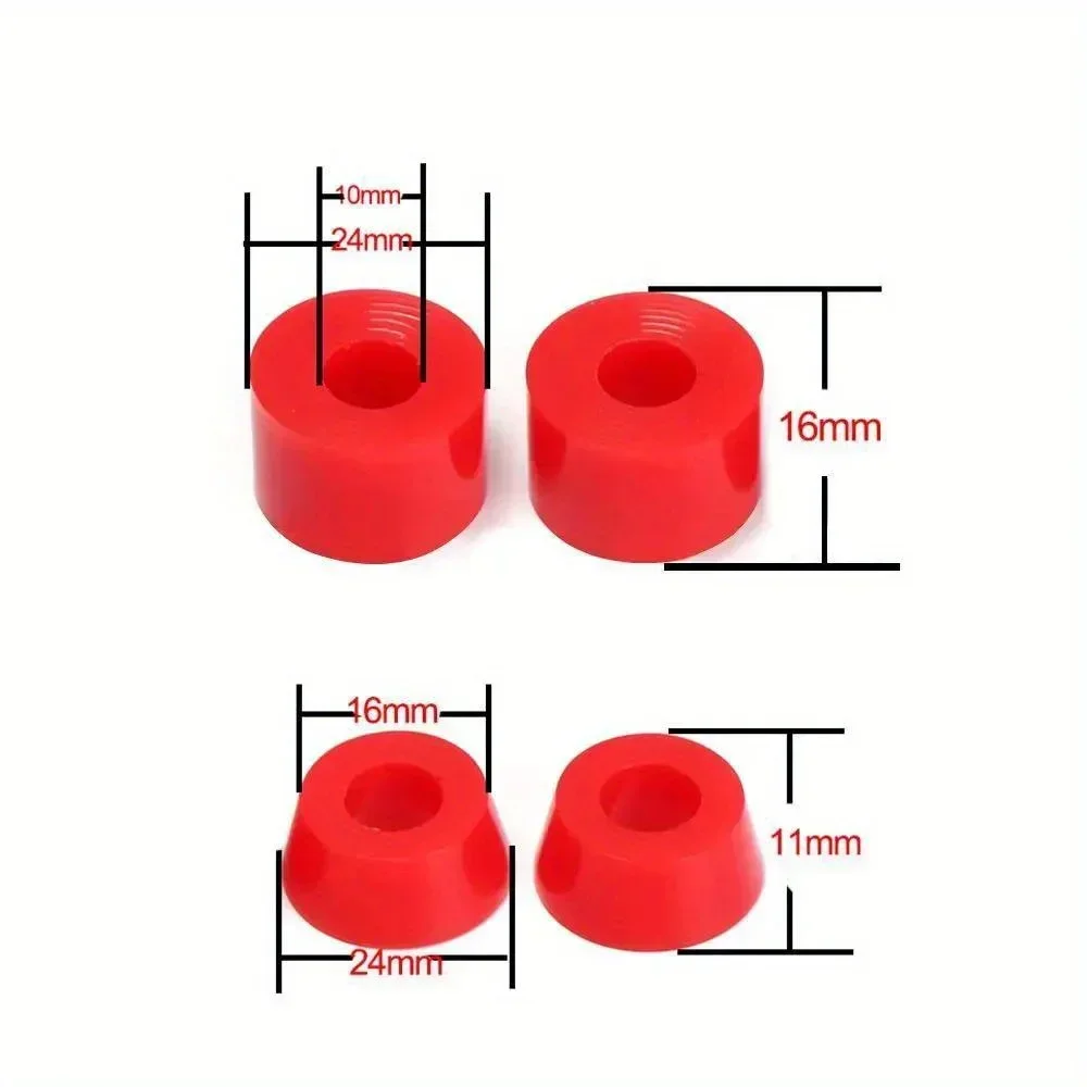 สเก็ตบอร์ด Shock ชุดสูท 90a Hard Longboard จุดหลอดความเร็วแหวนเครื่องซักผ้าทรงกระบอก Bushings Conical-Bushings อุปกรณ์เสริม