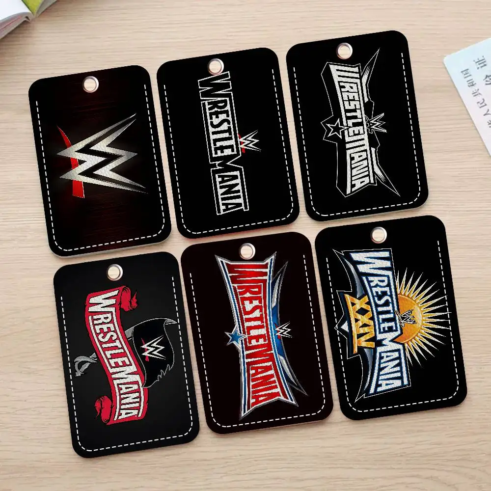 

WWE WrestleMania 1 шт., держатель для карт из искусственной кожи, брелок для ключей, дверной замок, бирки доступа, чехол для удостоверения личности, брелок для карт