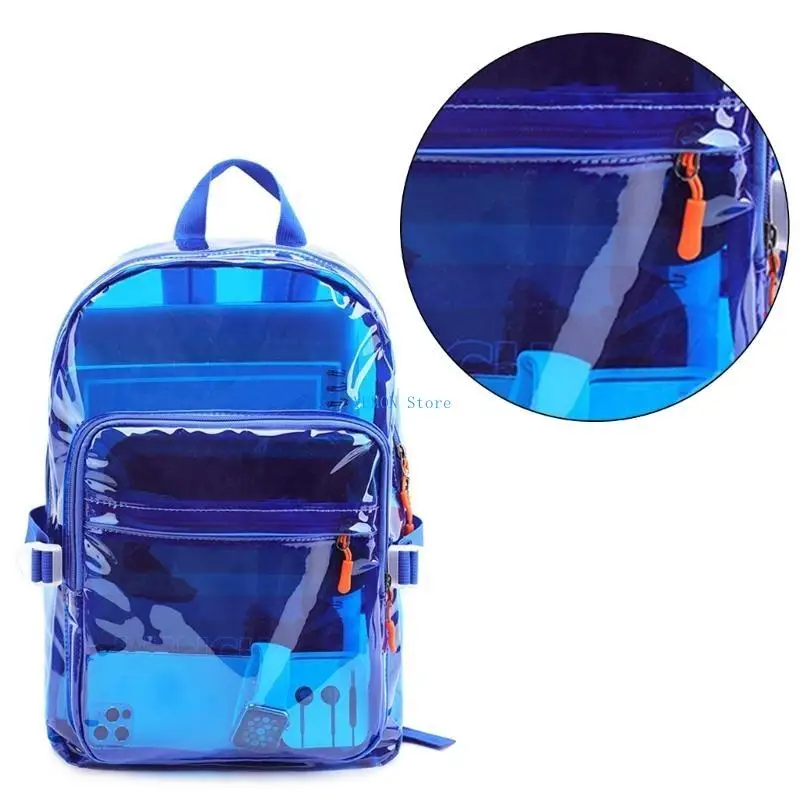 D0UD Fashionable PVC Laptop Backpack Rucksacks Large Capacity Daypacks Campus Student