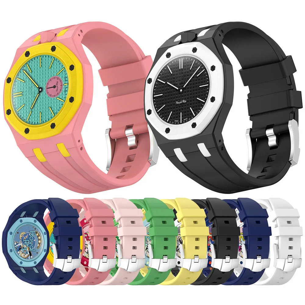 BEHUA 2-in-1-Gehäuse mit Armband für Swatch x AP Royal Pop Taschenuhr, umwandelbar in Armbanduhr mit PC-Abdeckung und Zubehör – Detail 6