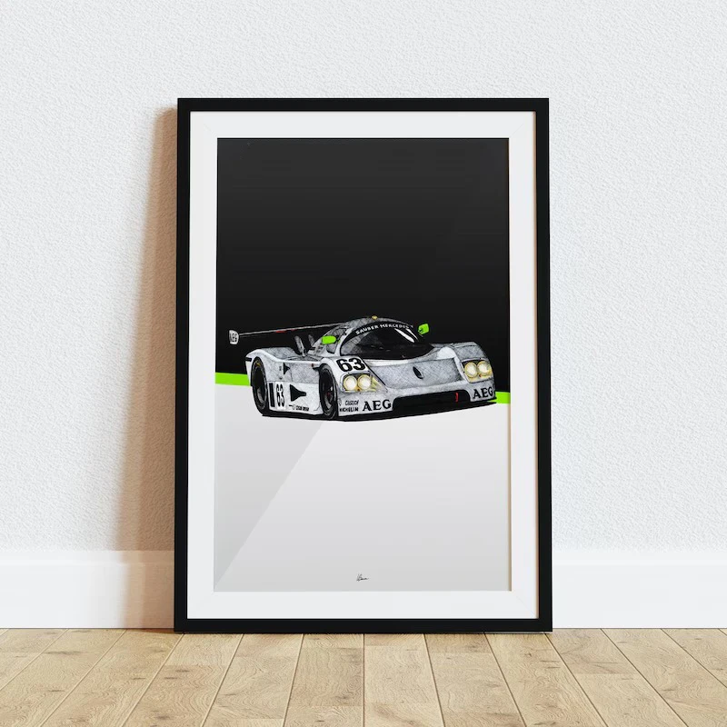 Retro Motorsport Canvas Prints, Classic Rally & Le Mans Race Car Posters Trendy Wall Decor for Man Cave Garage Boys Bedroom