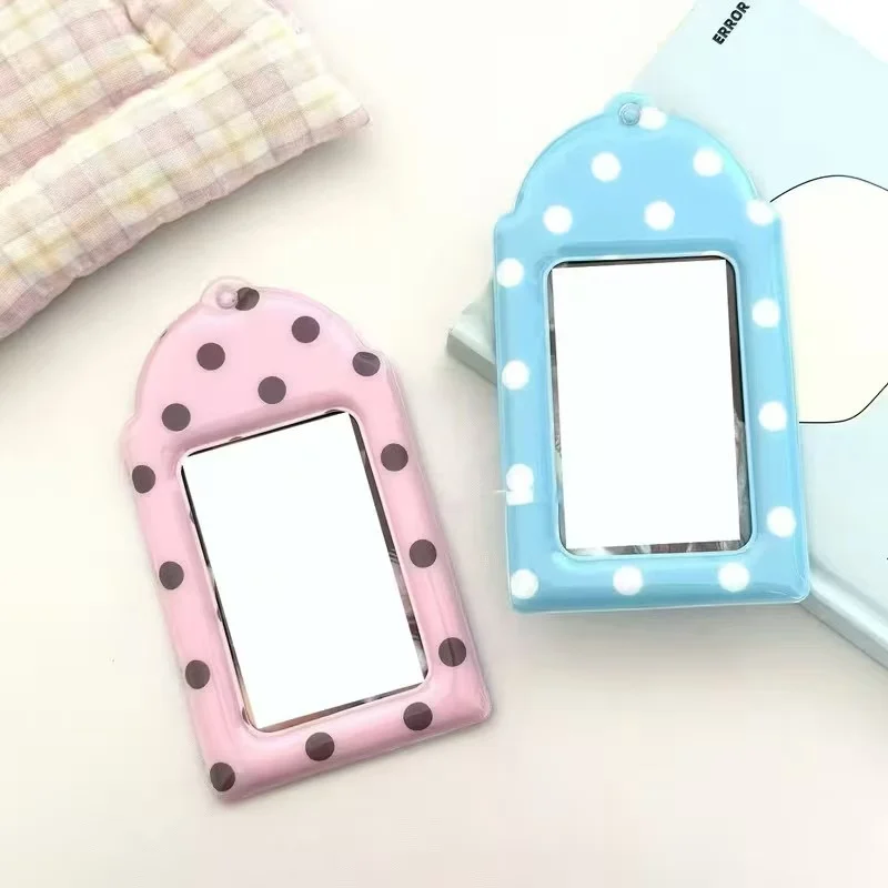 1PC Polka Dot Card Holder 3 Inch Photocard Card Sleeve Kpop Idol Card Holder Backpack Accessories Pendant Keychain Fans Gifts