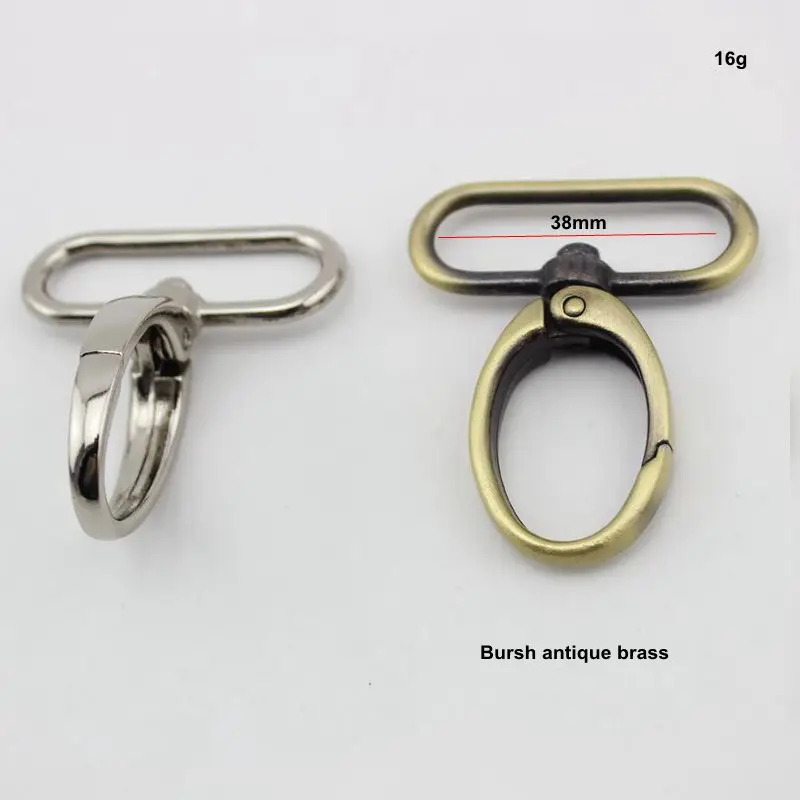 30 pieces 25mm 31mm 38mm retro brushed antique brass trigger snap hook clasp metal clip swivel hooks Hardware Accessories