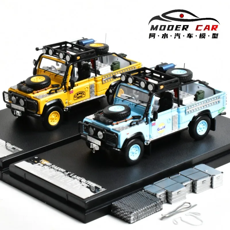 

В наличии 1:64 Литая под давлением модель автомобиля из сплава Land Rover Defender Camel Cup Bay, игрушка для мальчиков, коллекционное украшение для взрослых.