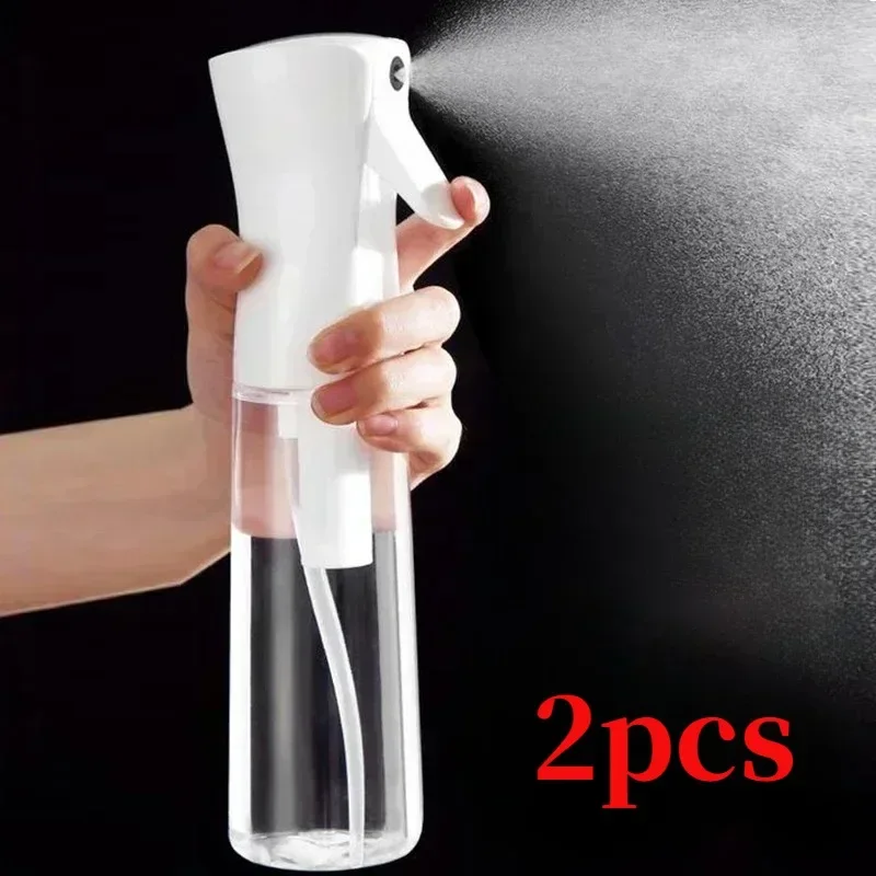 2Pcs High Pressure Spray Bottles Refillable 200ml Bottles Continuous Mist Watering Can Automatic Salon Barber Water Sprayer