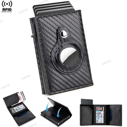 RFID 신용카드 홀더 남성용 지갑, 에어태그 슬림 얇은 은행 카드 홀더 케이스, 애플 에어 태그 트래커용 여행 미니멀리스트 지갑