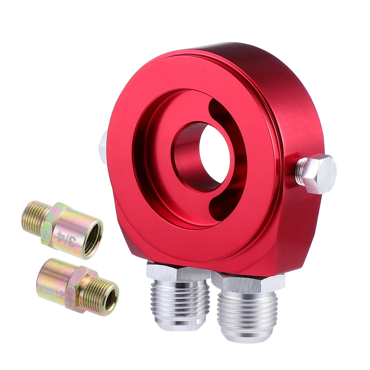 

Oil Pressure Gauge Connecting Base Adapter Temp Thread Cooler Filter S wich Plate Aluminum High Strength Leak