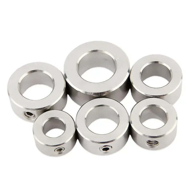 304 Stainless Steel Single-hole Thrust Ring Jack Screw Fixed Optical Axis Adjustment Stop Bit Locking Limit Ring（1PCS）