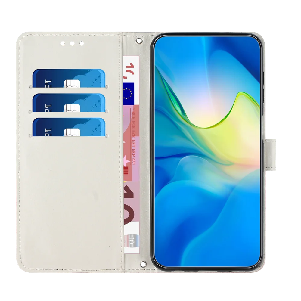 حافظة هاتف جلدية قابلة للطي لهاتف Realme 14 13 PRO PLUS LITE 14X 14T 5G حافظة محفظة حامل غطاء رخامي مطلي